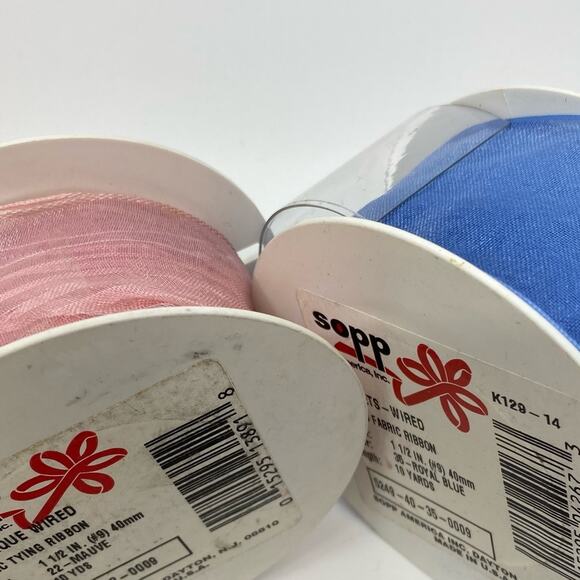 WIRED RIBBON LOT 12 spools bundle rolls festive assorted patterns and widths - Picture 3 of 12